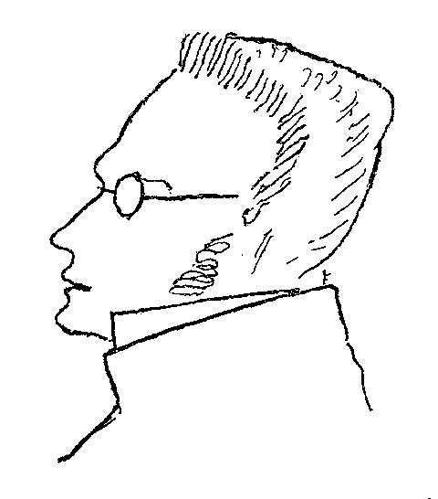 Max Stirner, drawn by Friedrich Engels