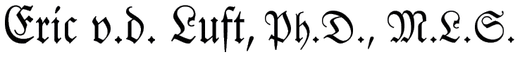 Eric v.d. Luft, Ph.D., M.L.S.